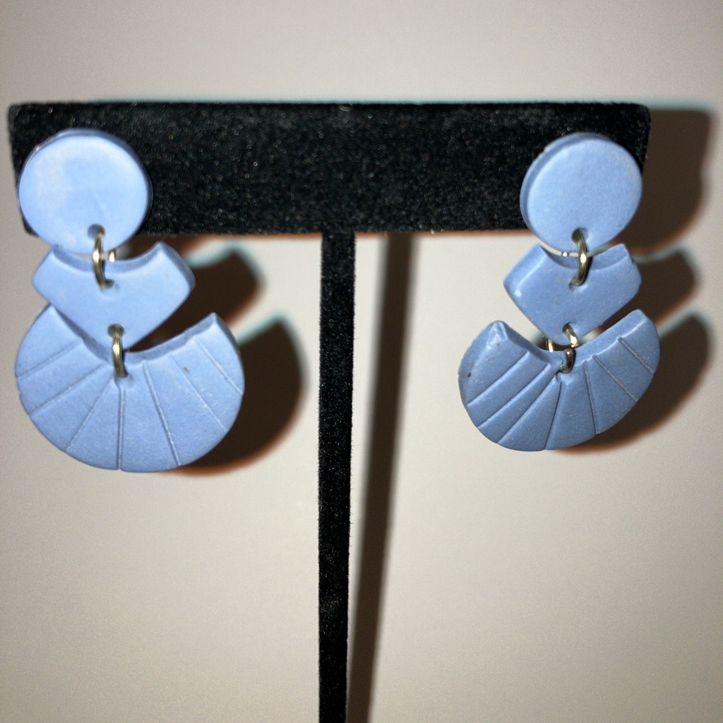 Light Blue Tiered Earrings